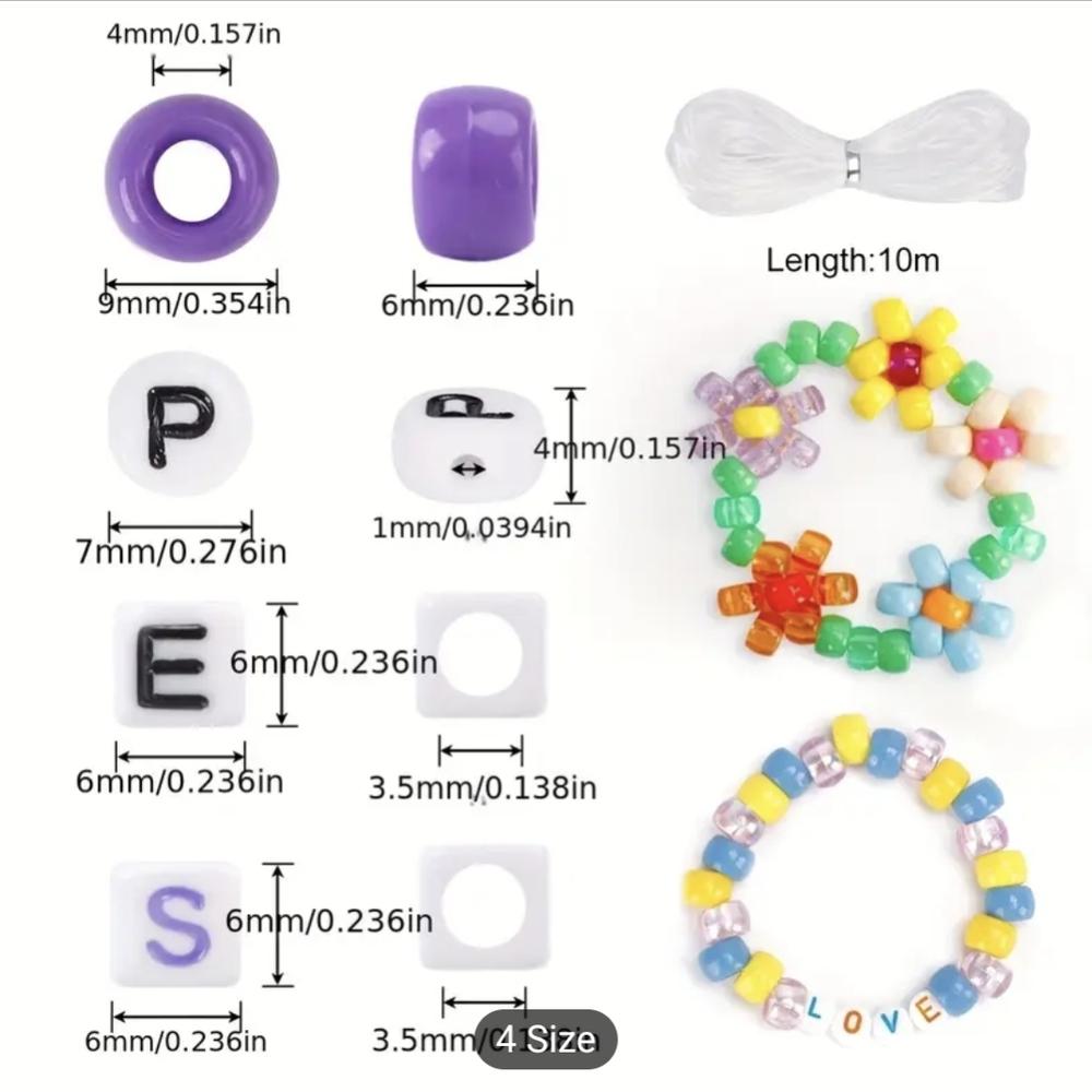 QUEFE 2350pcs, 64 Colors, Pony Beads for Bracelet Making Kit, Rainbow Kandi Bead - Picture 10 of 13